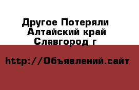 Другое Потеряли. Алтайский край,Славгород г.